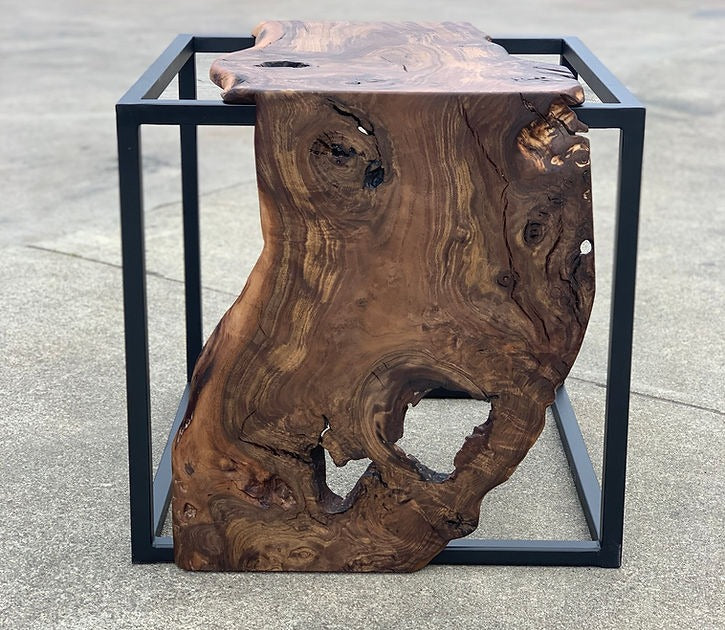 Live Edge Waterfall Side Table