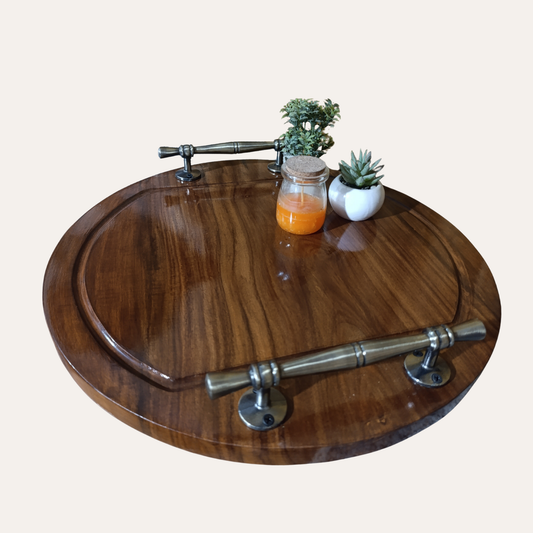 Handmade 16 Inch Wooden Serving Tray – Adaptivo Furniture