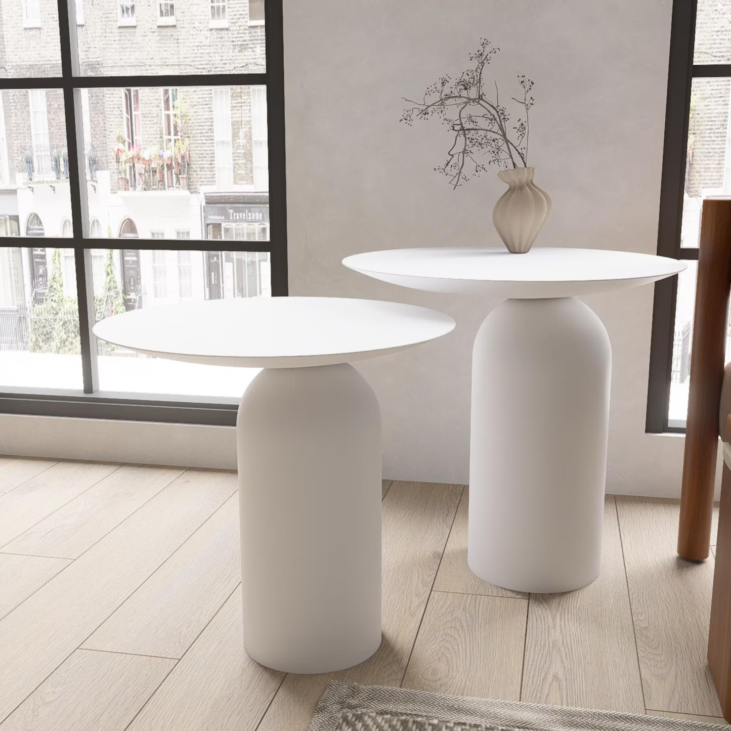 Minimalist Handmade Wooden Side Table | Modern Sculptural Organic Accent Table by Adaptivo Furniture