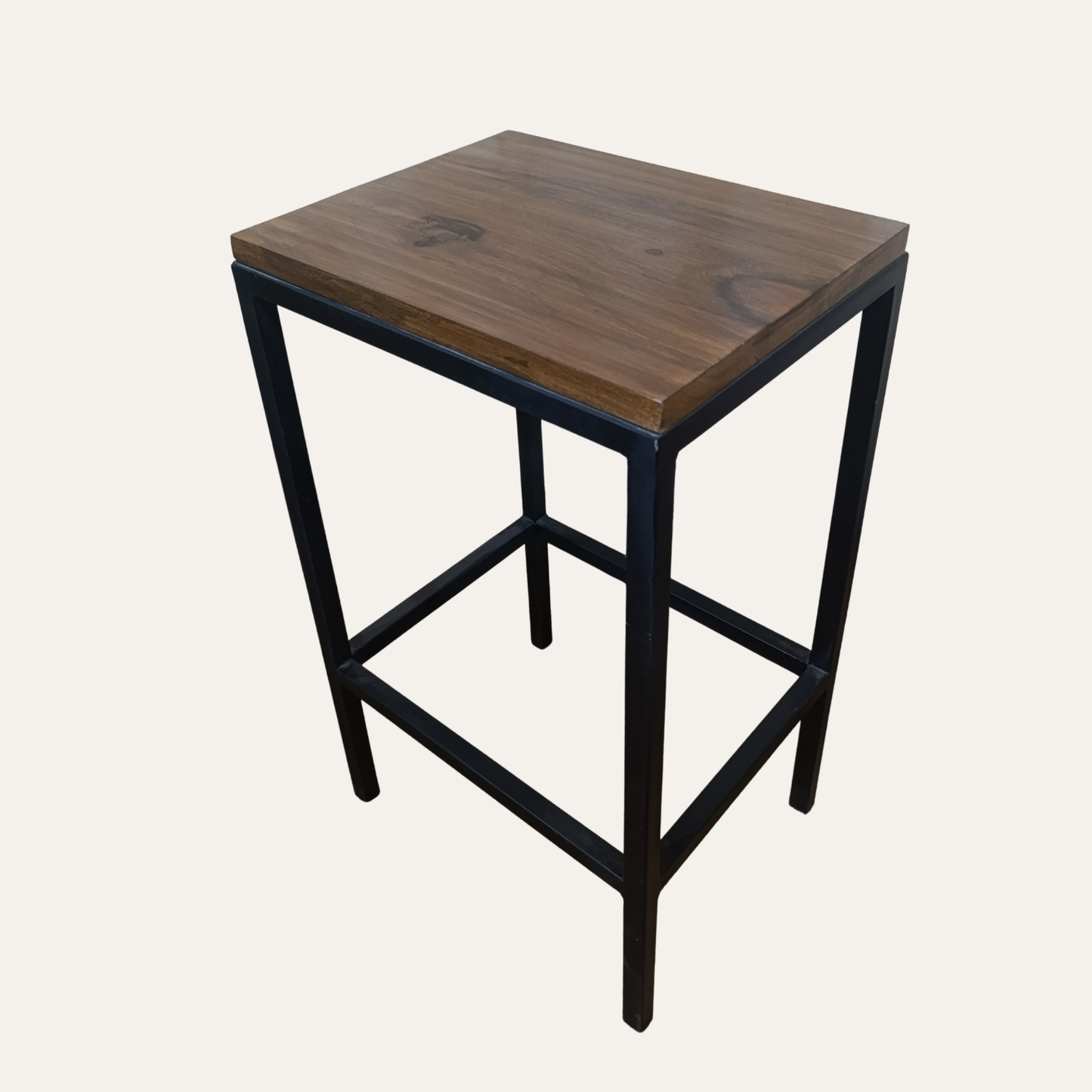 Solid Wood Rustic Bar Stool – Natural Finish by Adaptivo Furniture