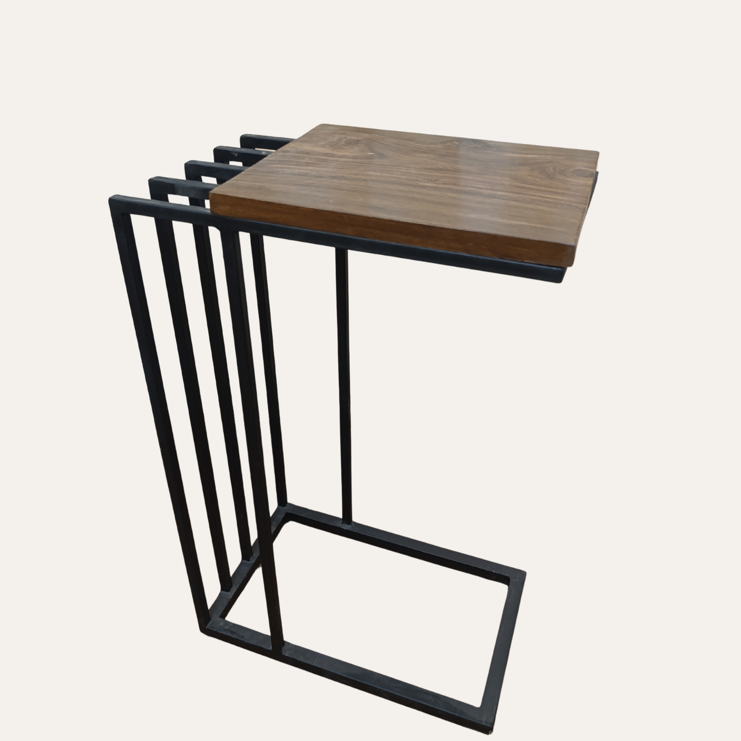 Contemporary Wooden & Metal Sofa Side Table – Stylish Design by Adaptivo Furniture