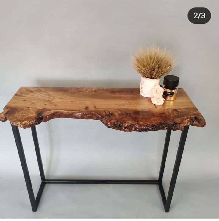 Rustic Live Edge Console