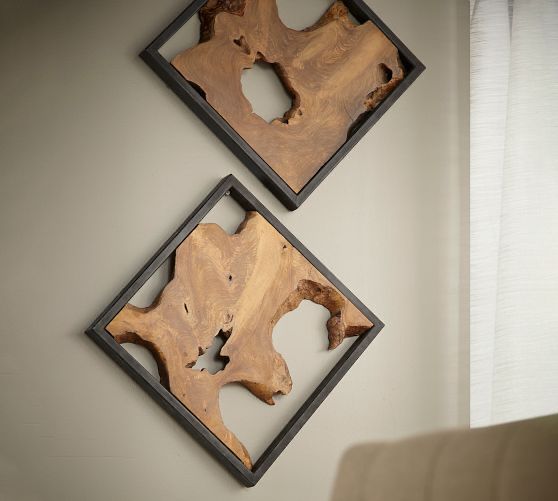 Rustic Live Edge Wall Frame pair