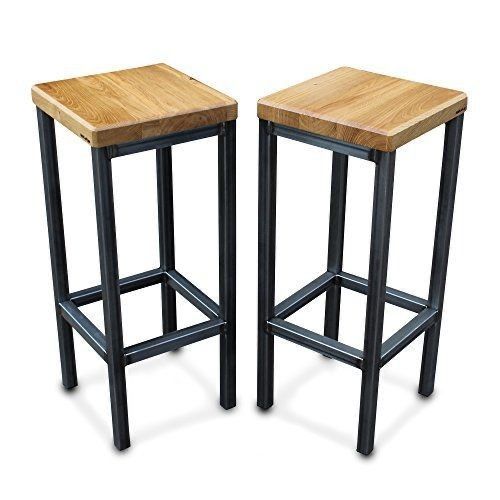 Rustic Wooden Bar Stool