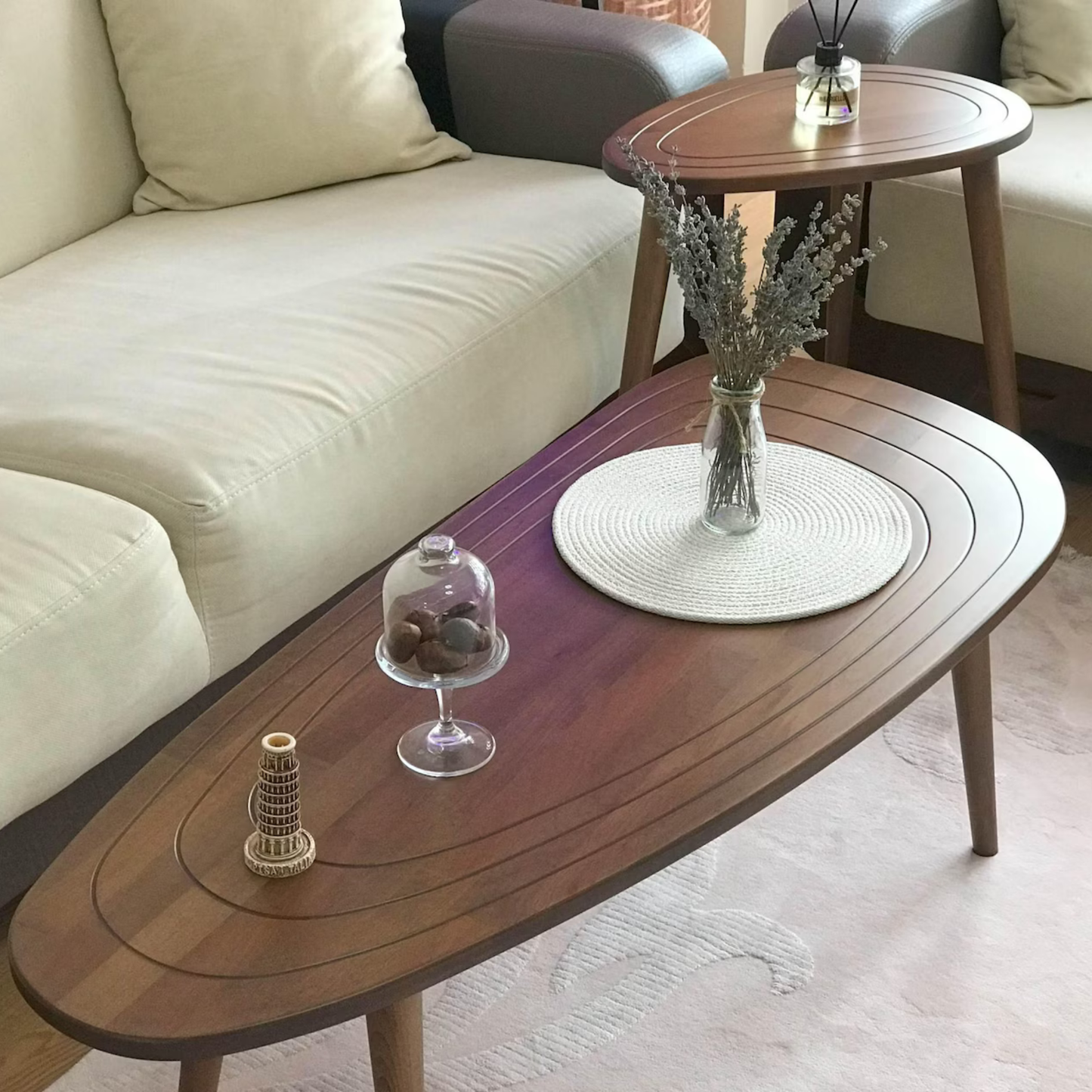 Modern wooden table set for living room
