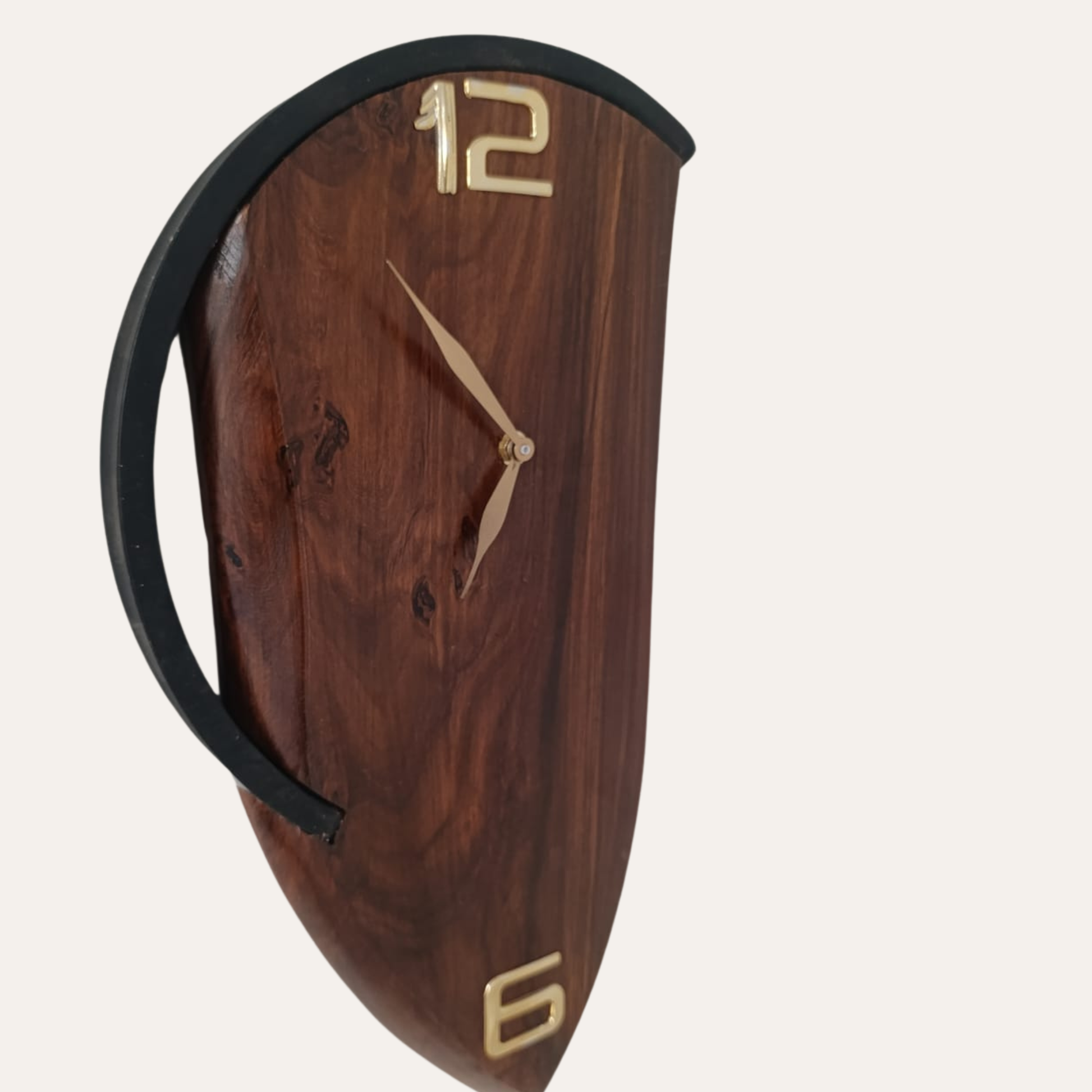 Modern Rustic Sheesham Wall Clock – Handmade in Pakistan by Adaptivo Furniture