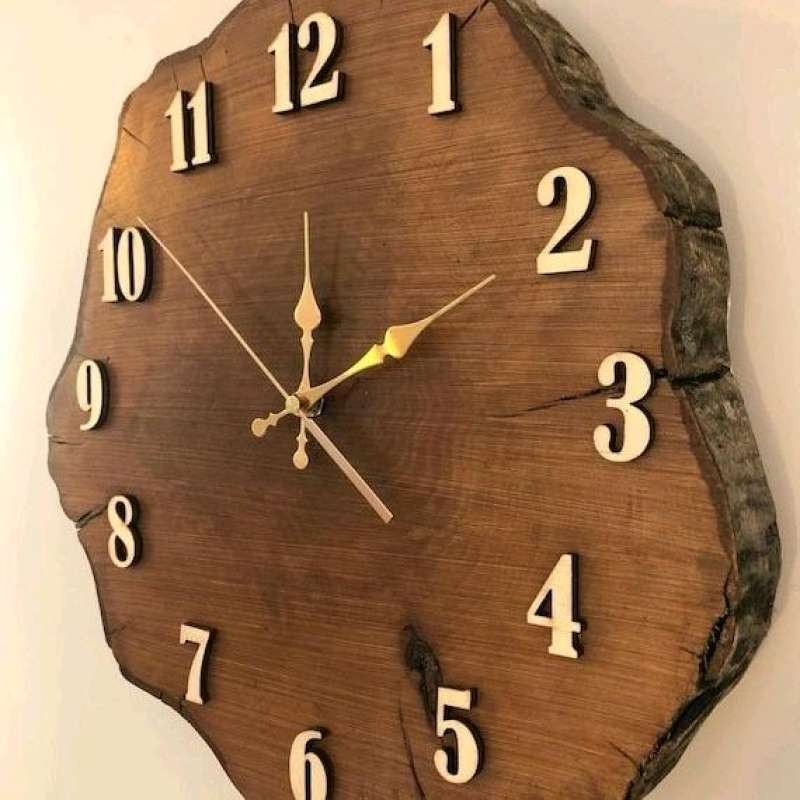 Natural Sheesham Wood Wall Clock