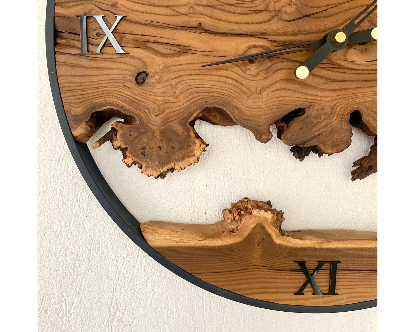 Live Edge sheesham Wood Big Wall Clock