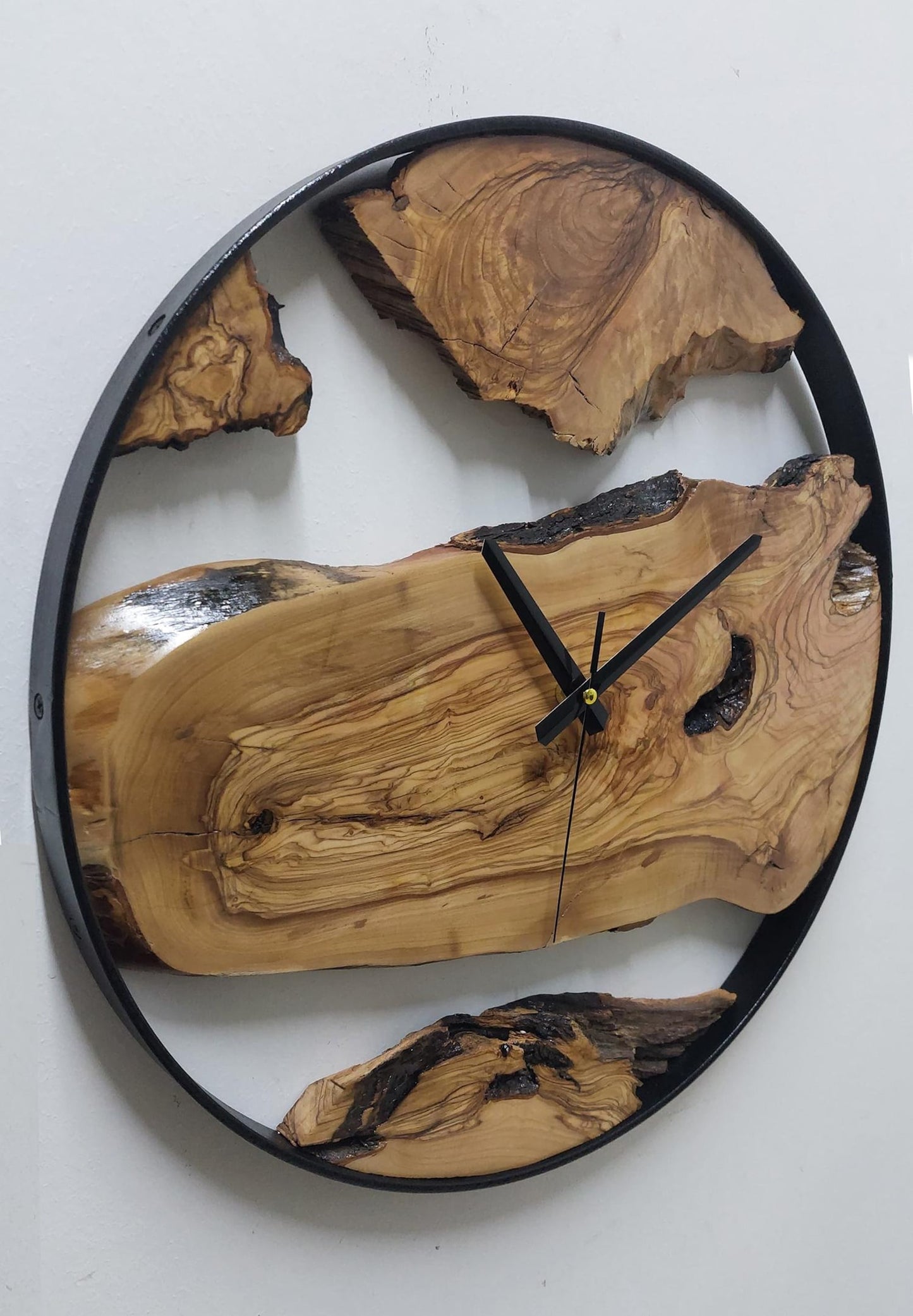 Custom Made Metal & Sheesham Wood Wall Clock