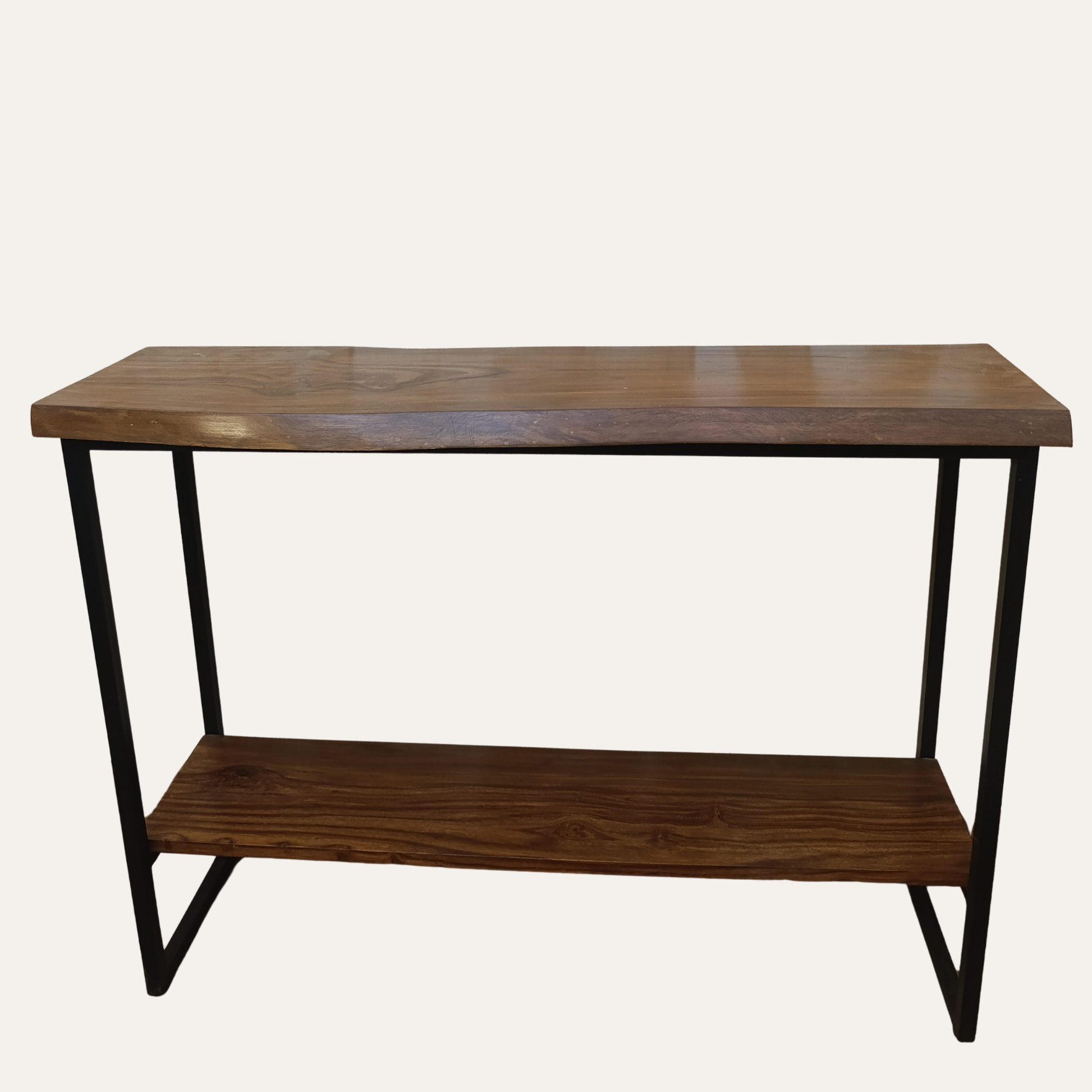 Handcrafted Live Edge Sheesham Wood Console Table by Adaptivo Furniture