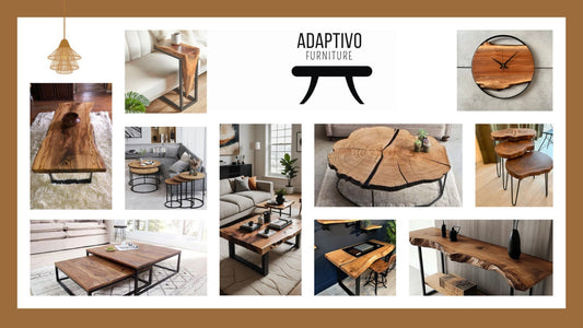 “Sheesham Wood Live Edge Center Table by Adaptivo Furniture”“Rustic Wooden Shoe Rack with Metal Frame”
