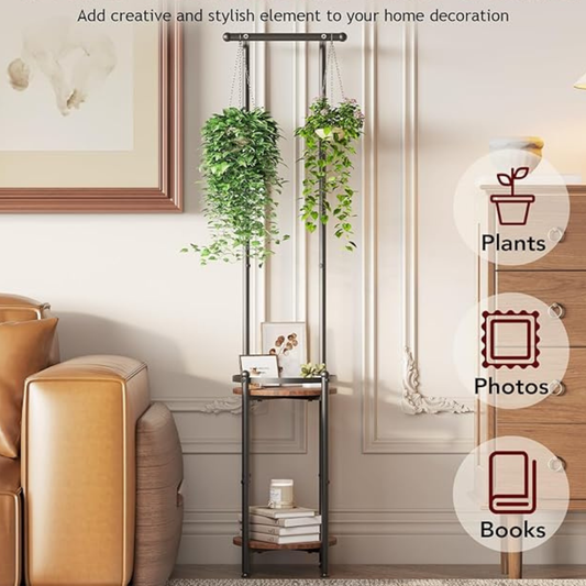 Space-Saving Metal Plant Rack – Modern Minimalist Design”
