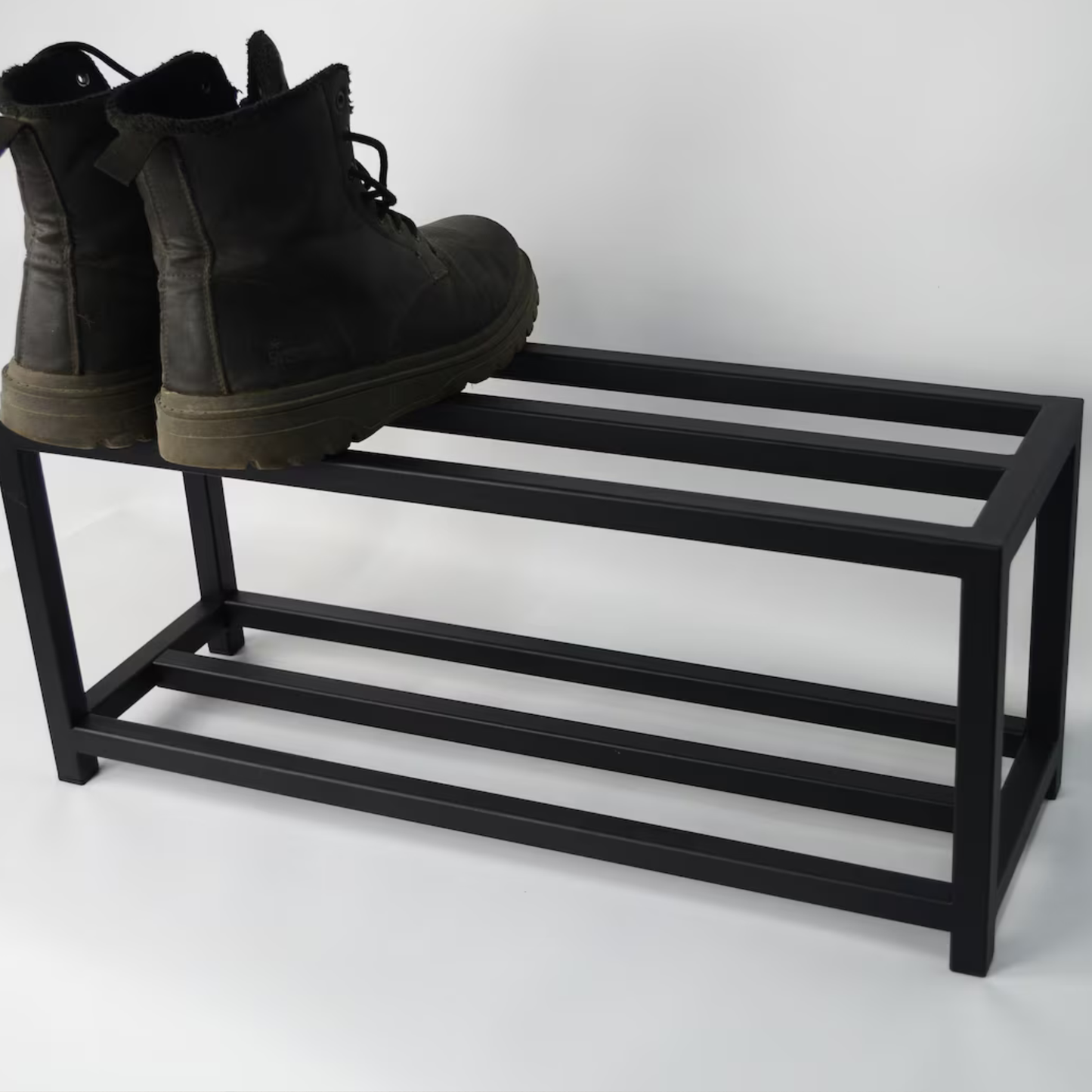 2-Tier Metal Shoe Rack – Modern Entryway Shoe Organizer Stand by Adaptivo Furniture