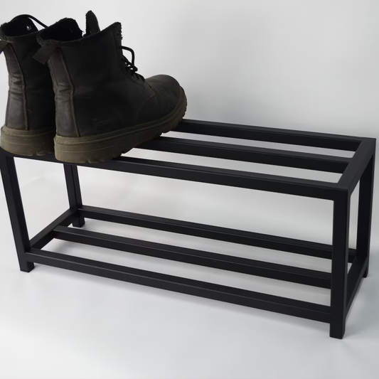 2-Tier Metal Shoe Rack – Modern Entryway Shoe Organizer Stand by Adaptivo Furniture