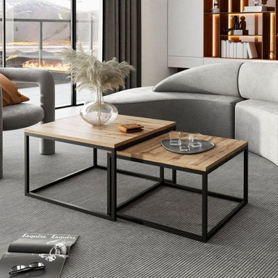 Square sheesham large nesting central table