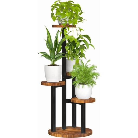 4 tier metal plant shelf for multiple plants – Adaptivo Furniture