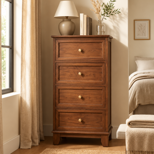4 Drawer Solid Sheesham Wood Chest of Drawers – Matte Finish