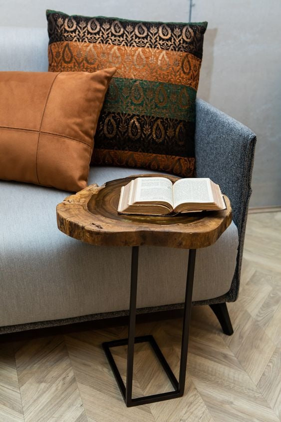 Live Edge Wooden Coffee Table, Side Table, Live Edge Table, End Table, Hairpin Leg, Housewarming Gift