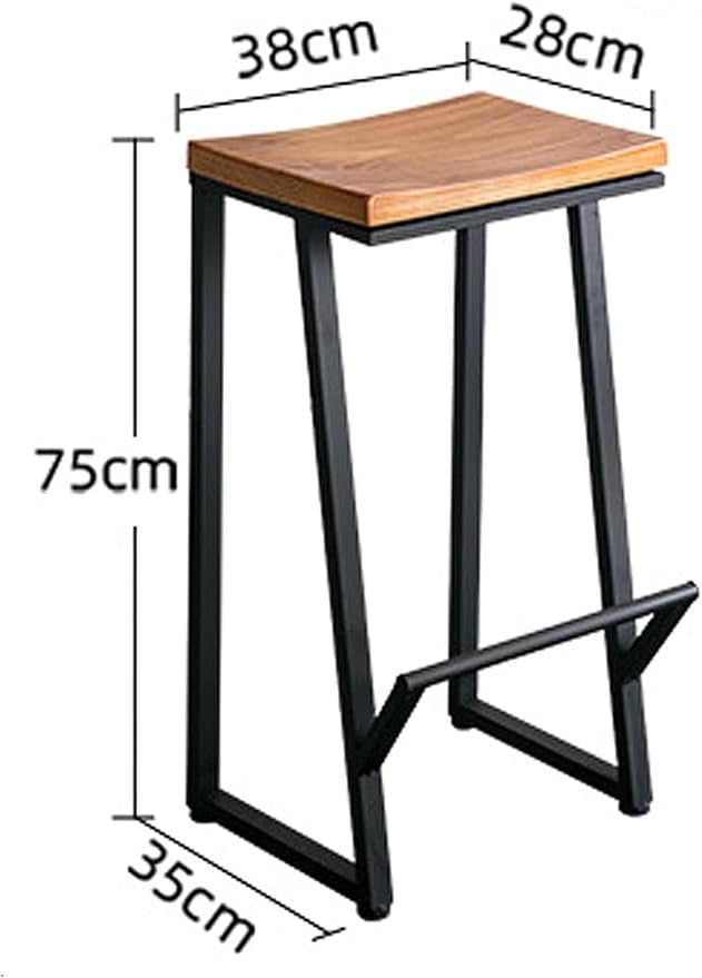 Industrial Vintage Wrought Iron Tall Stool