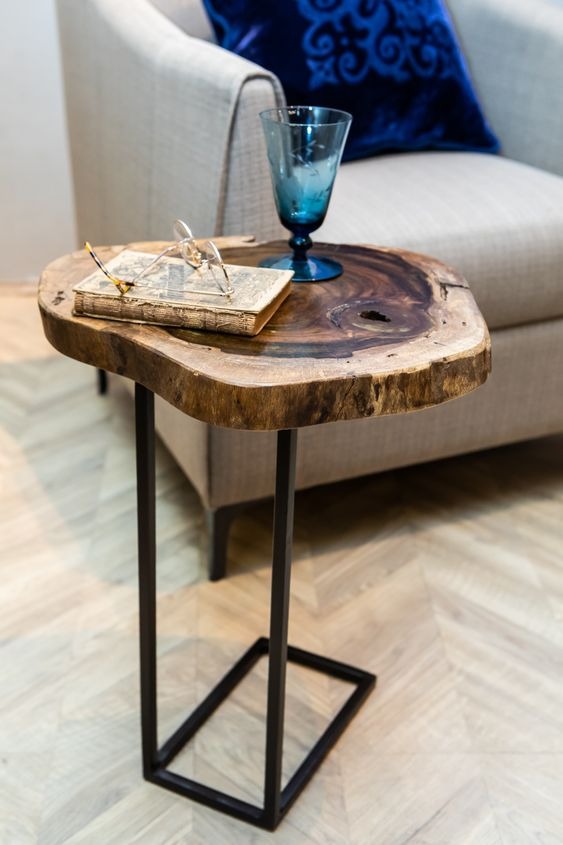 Live Edge Wooden Coffee Table, Side Table, Live Edge Table, End Table, Hairpin Leg, Housewarming Gift