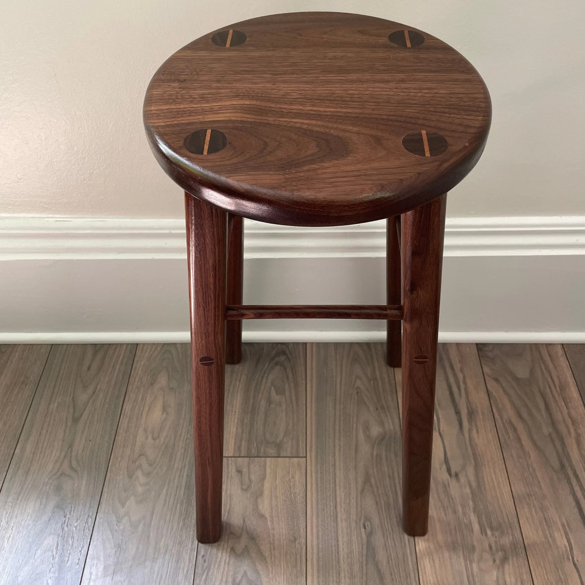 Sheesham Wood 24-Inch Barstool – Natural Finish Handmade Stool