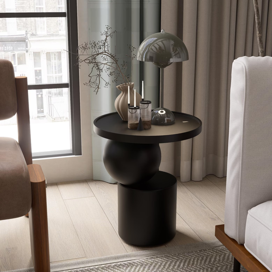 Modern accent side table for living room solid Sheesham wood