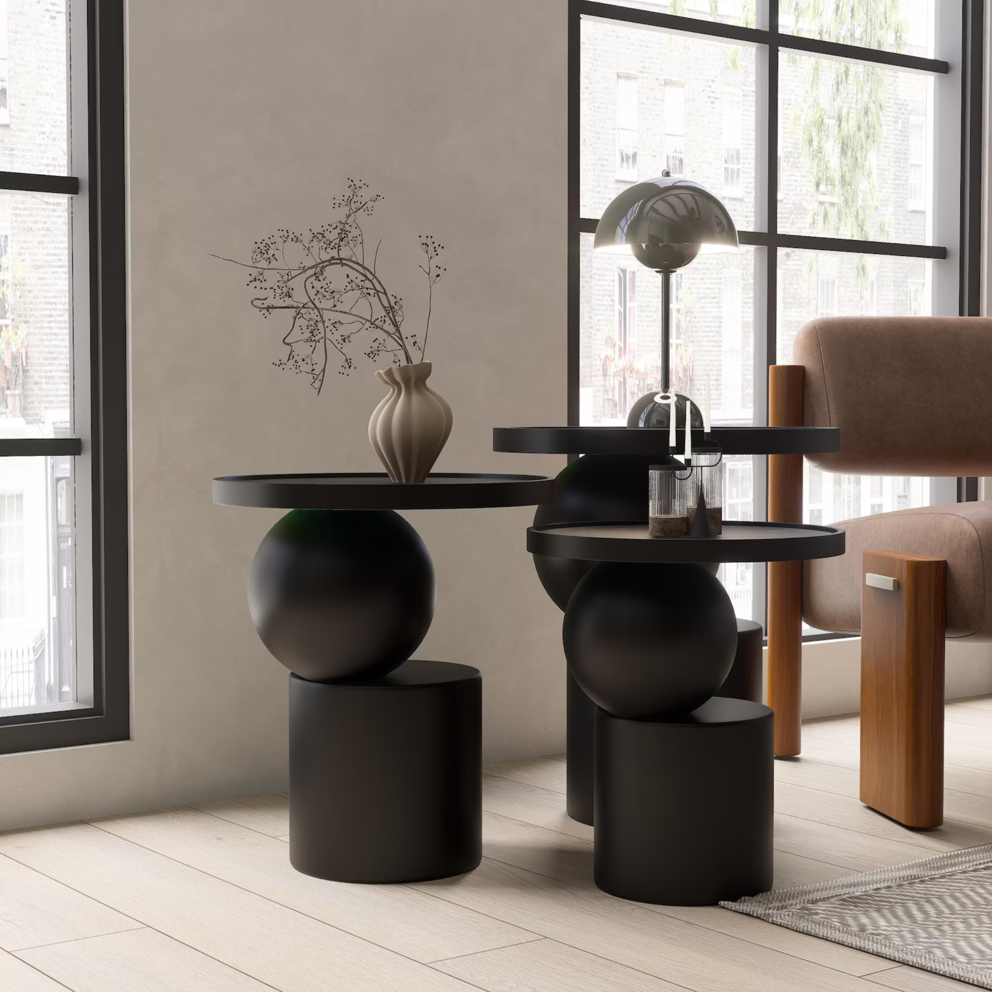 Minimalist wooden side table handcrafted by Adaptivo Furniture
