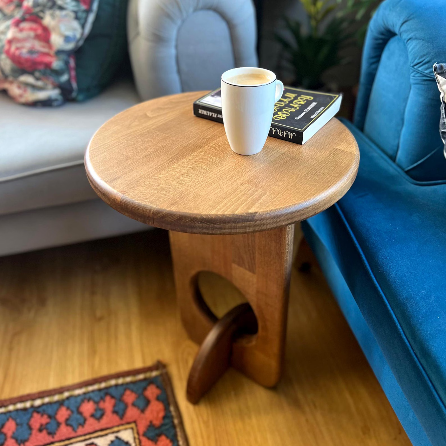 Pure Sheesham wood handmade side table by Adaptivo Furniture