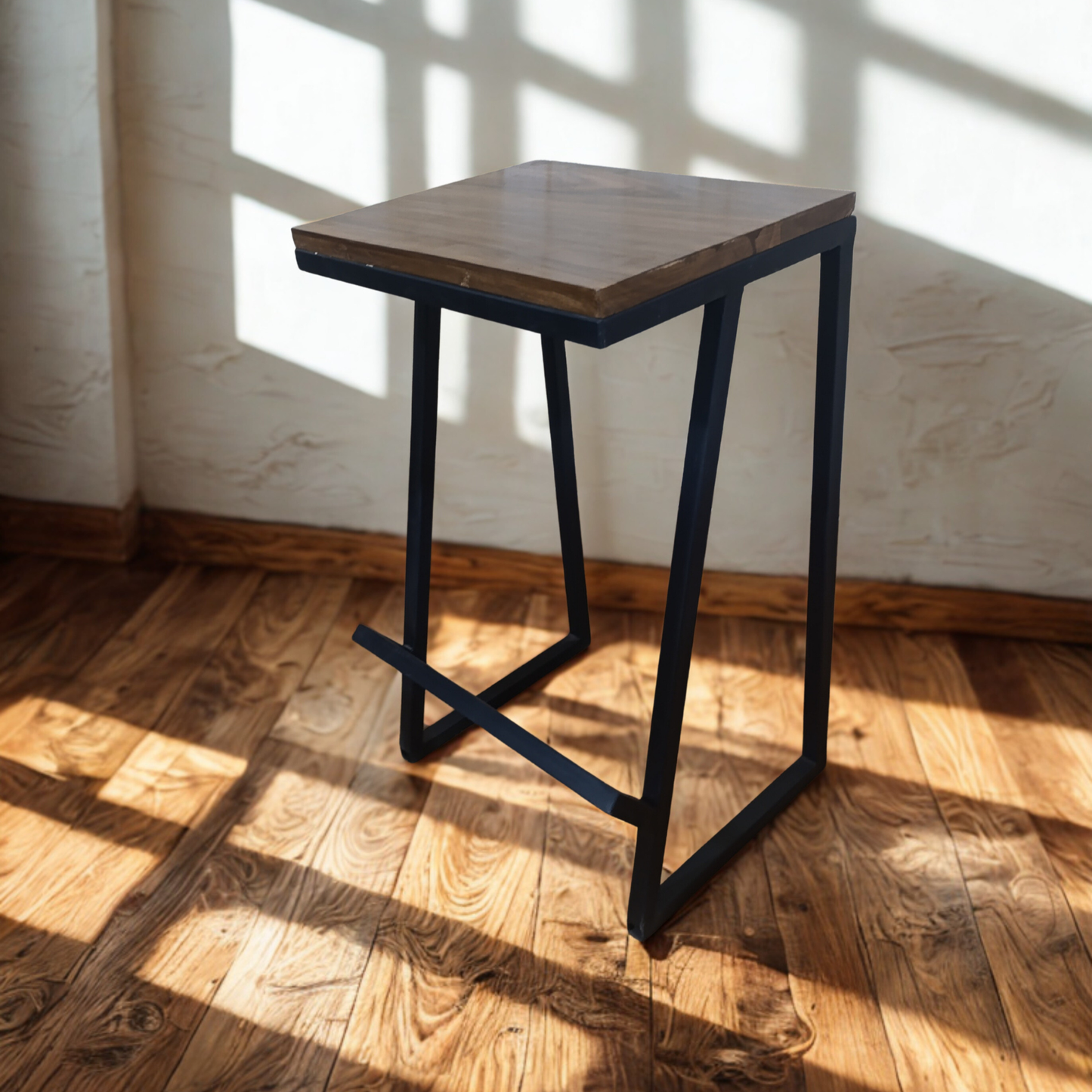 Industrial Vintage Wrought Iron Tall Stool – Handmade Bar & Counter Stool | Adaptivo Furniture