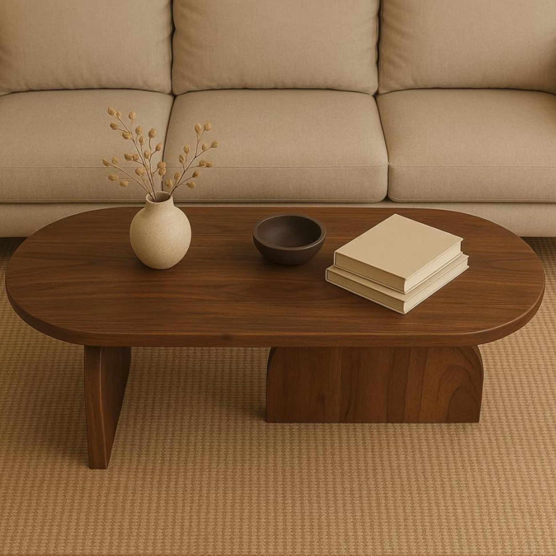 Minimalist Scandinavian coffee table for modern living room