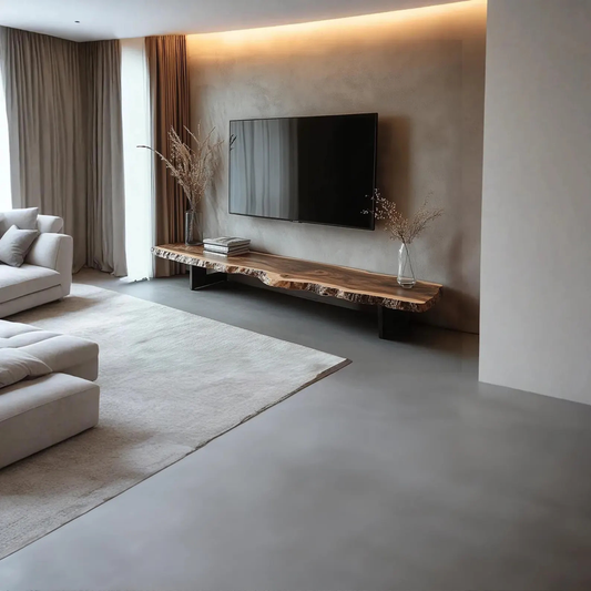 Handmade Sheesham Wood Media Console Natural Grain