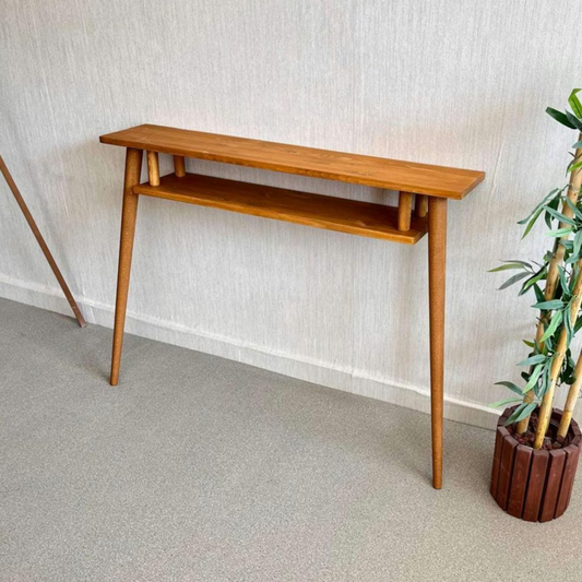 Solid Wood Slim Console Table Entryway
