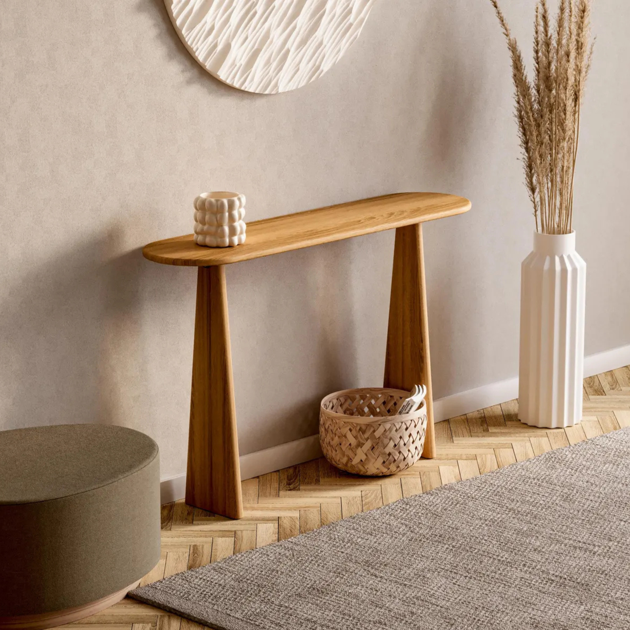 Modern Console Table Minimalist Entryway – Solid Wood Design | Adaptiv ...