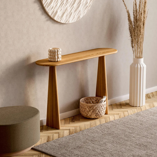 Modern Solid Wood Console Table Minimalist Design