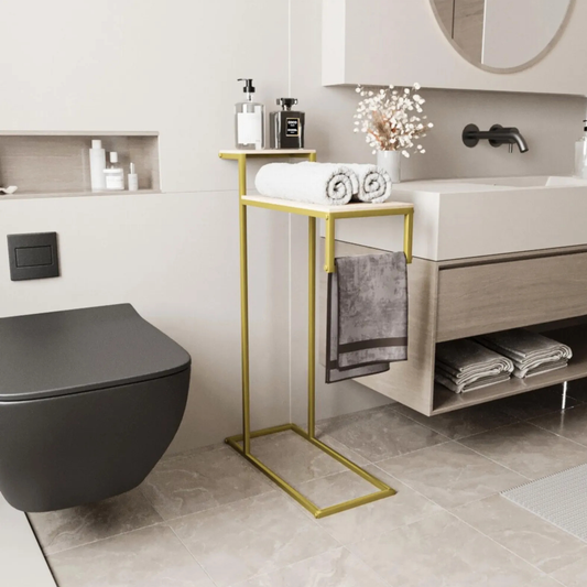 Freestanding metal towel organizer Adaptivo Furniture