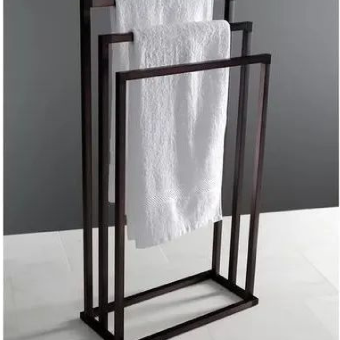 3-Tier Metal Towel Drying Stand – Wall-Mounted Bathroom Organizer by Adaptivo Furniture
