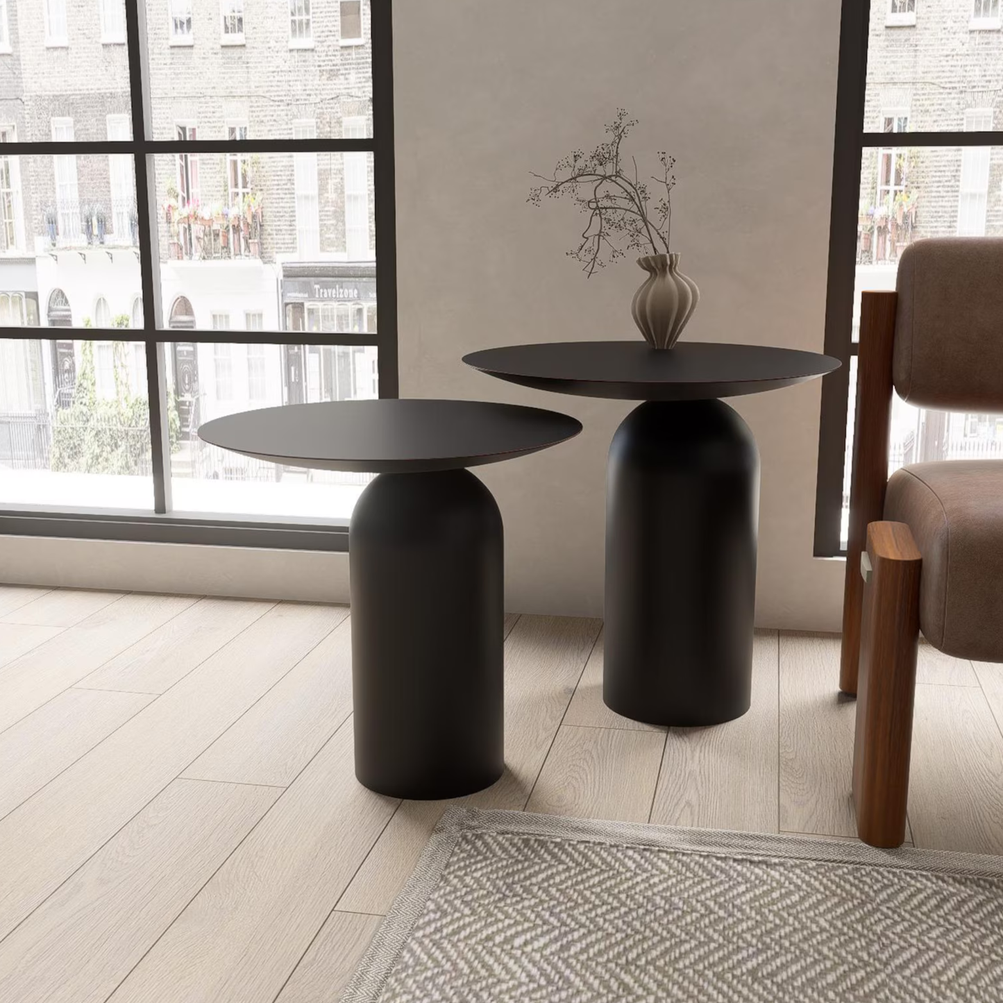 Minimalist Handmade Wooden Side Table | Modern Sculptural Organic Accent Table by Adaptivo Furniture