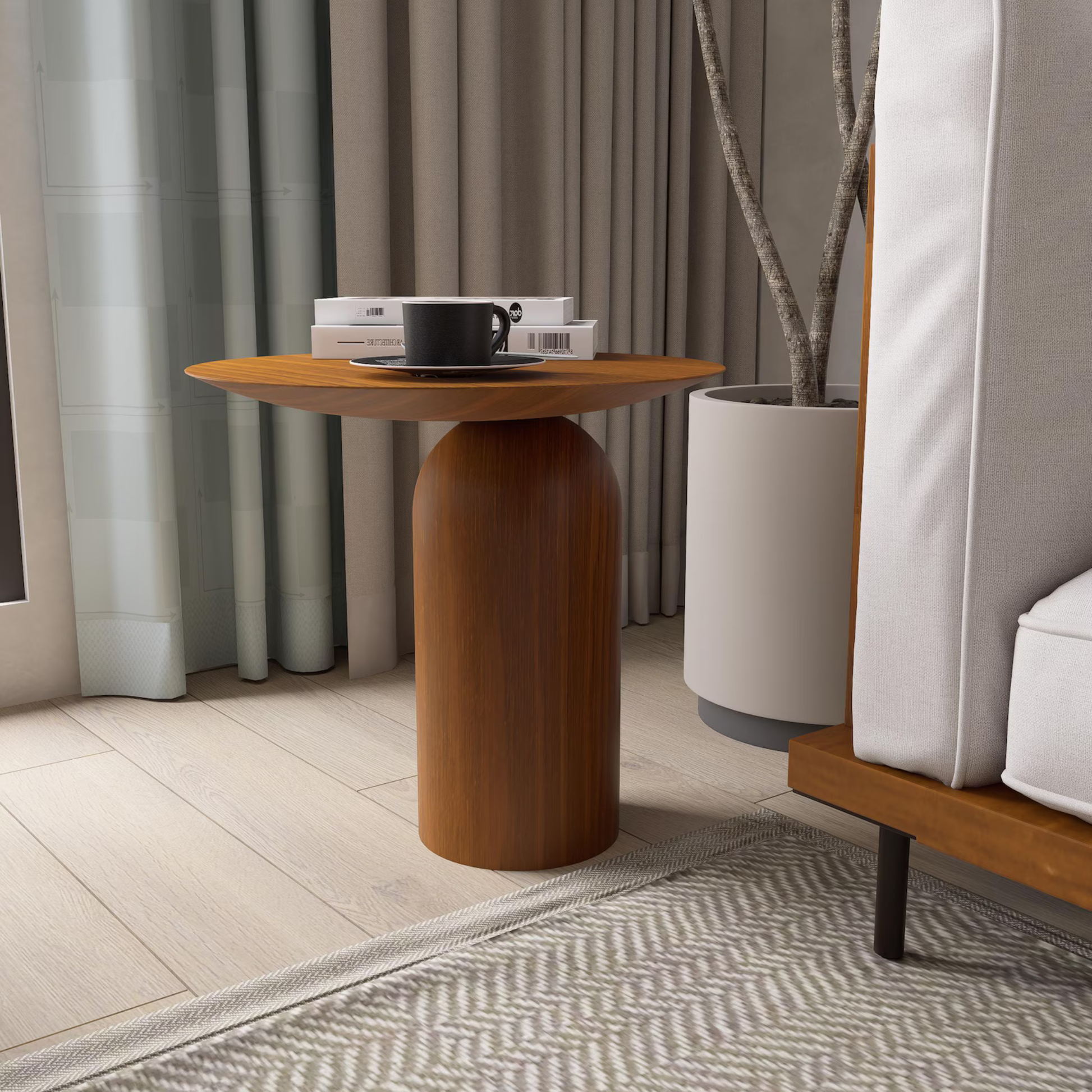 Handcrafted wooden side table by Adaptivo Furniture