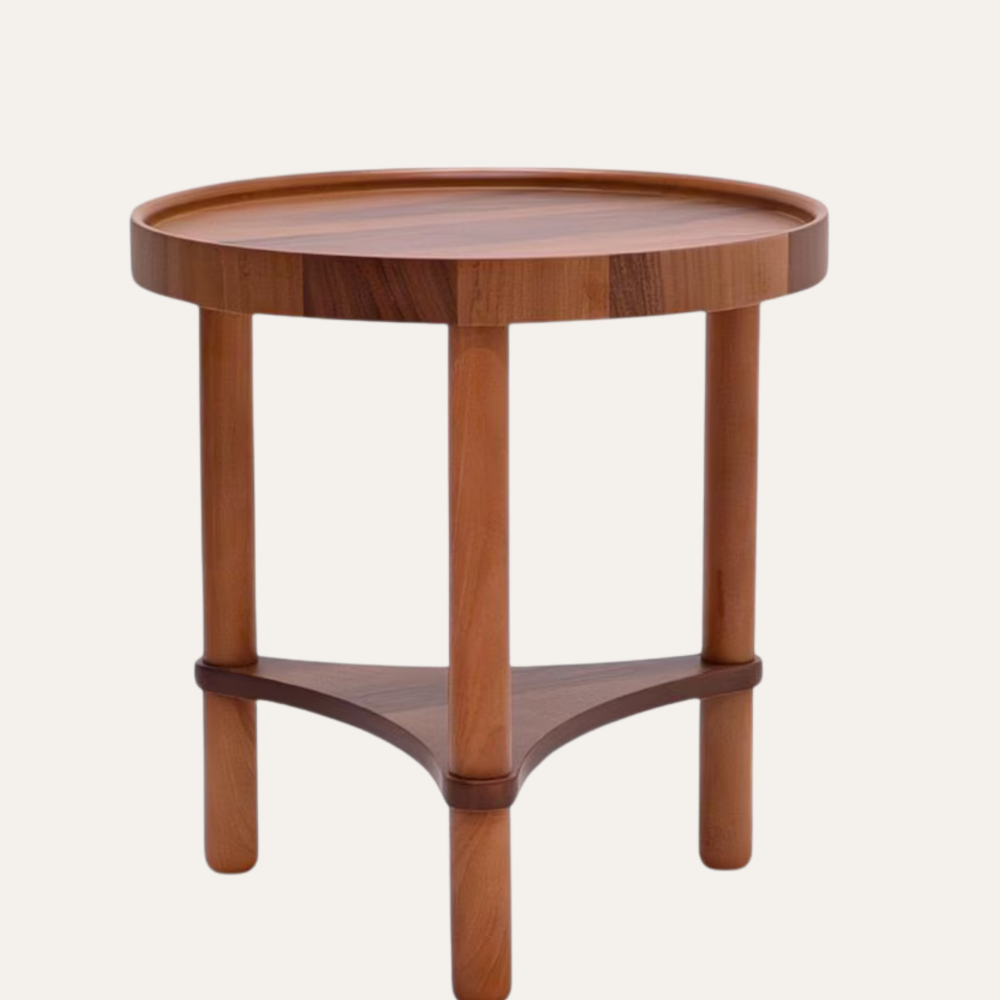 Modern swivel coffee table design showing adjustable nesting layout