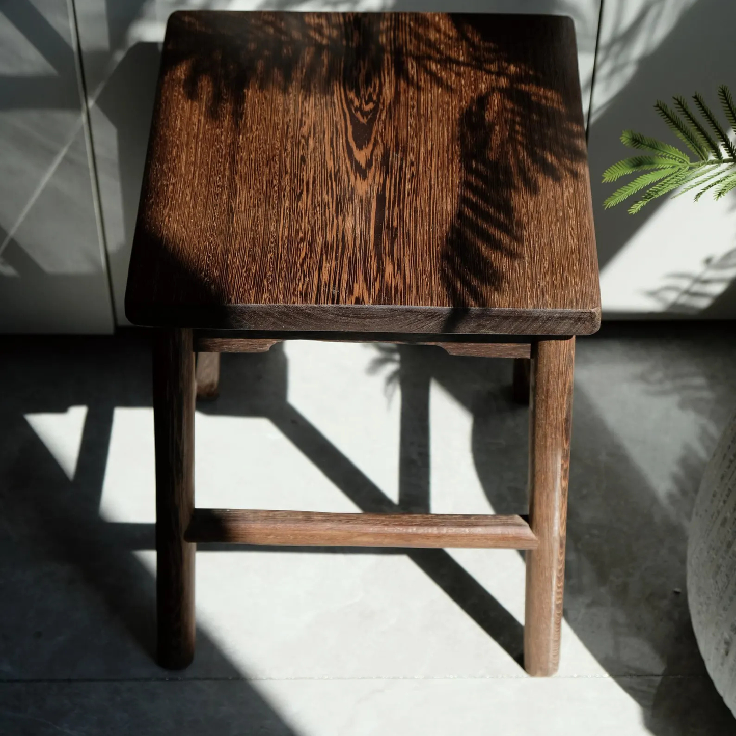 Wenge Wood Step Stool – Handmade Square Wooden Stool