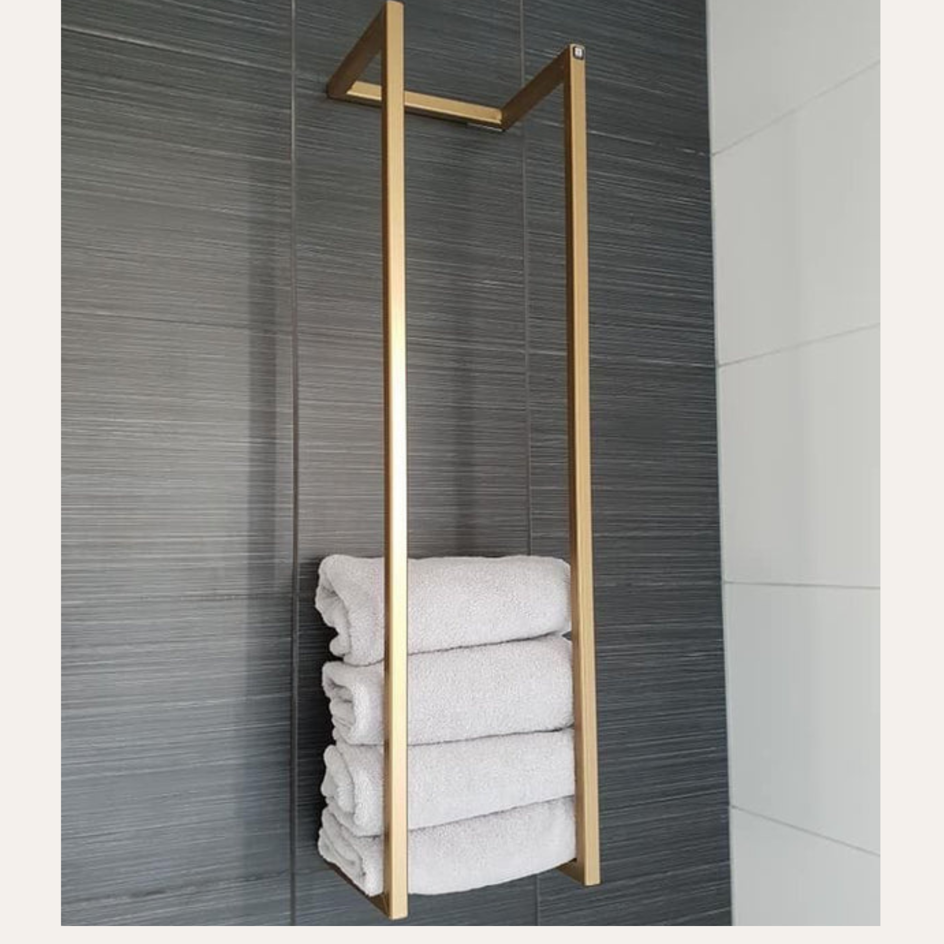 Wall-Mounted Metal Bathroom Shelf – Towel and Accessory Storage Rack by Adaptivo Furniture
