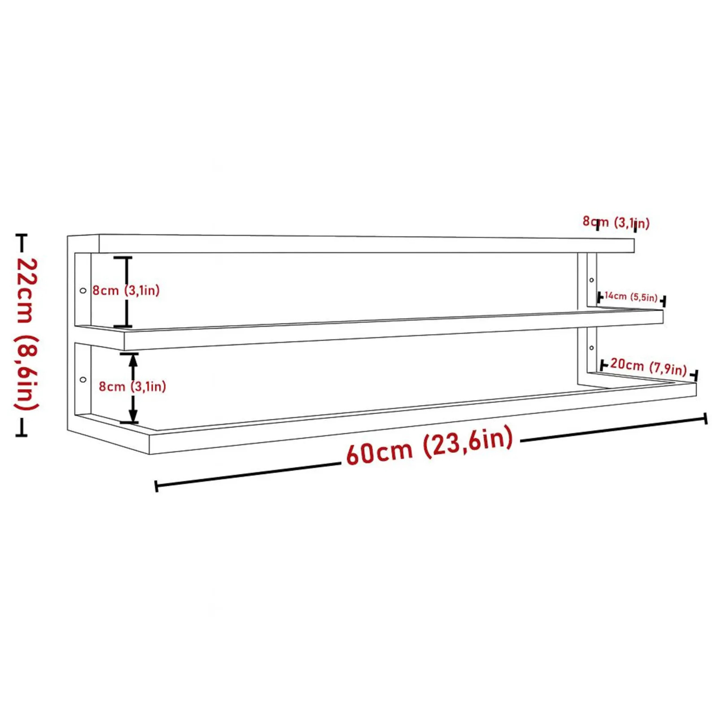 Wall-Mounted Triple Bar Towel Rack – Black Steel Minimalist Bathroom Organizer | Adaptivo Furniture