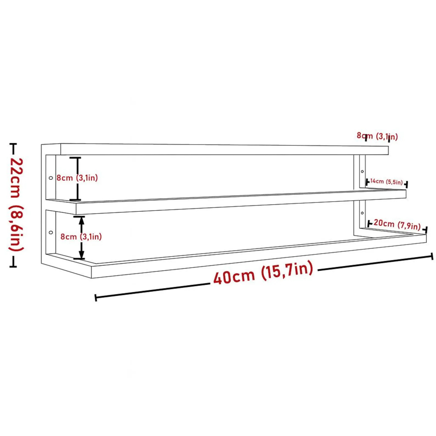 Wall-Mounted Triple Bar Towel Rack – Black Steel Minimalist Bathroom Organizer | Adaptivo Furniture