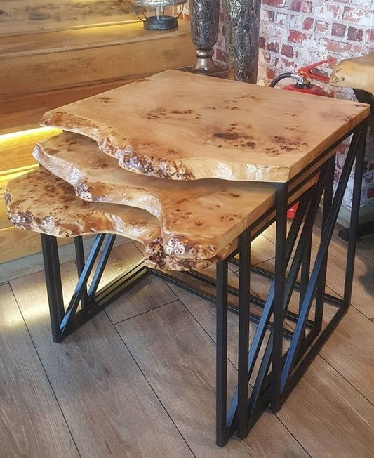 Live Edge Set of 3 Nesting Tables