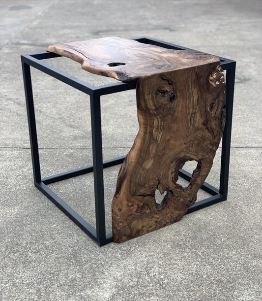 Live Edge Waterfall Side Table