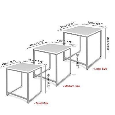 Black Iron Side Table Set of 3