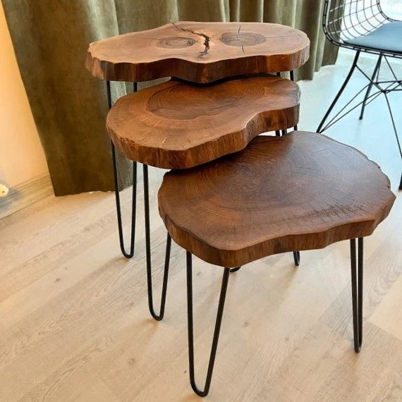 Live Edge Coffee Table | Wood Side Table | Wood End Table