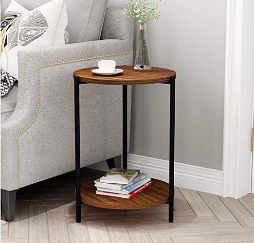 Premium Sheesham wood and metal accent table by Adaptivo