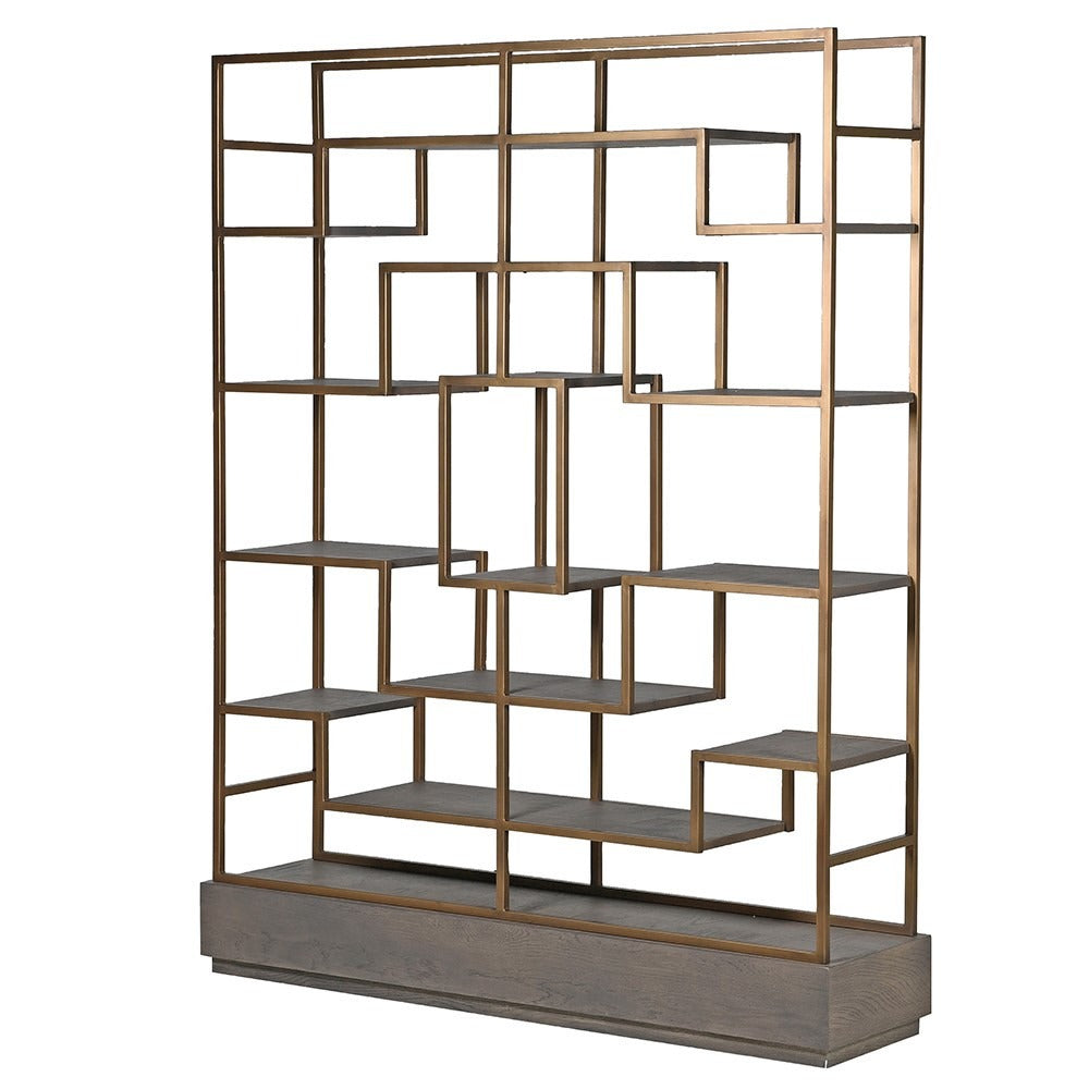 Bordeaux Multi-shelf Gold Display Unit