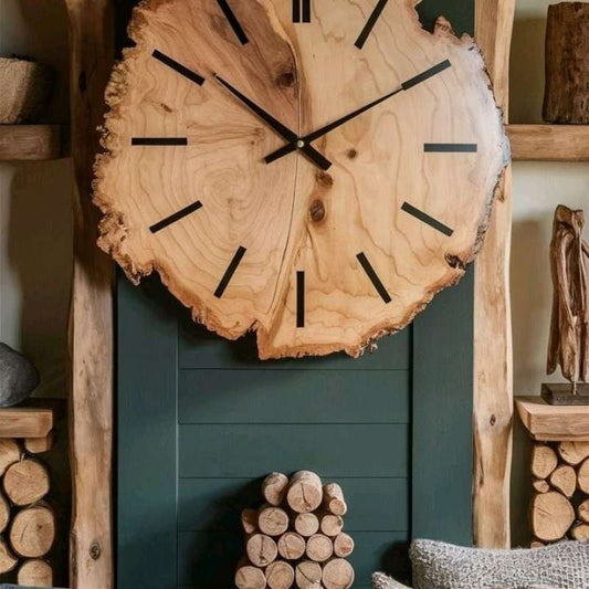 Natural Sheesham Wood Wall Clock